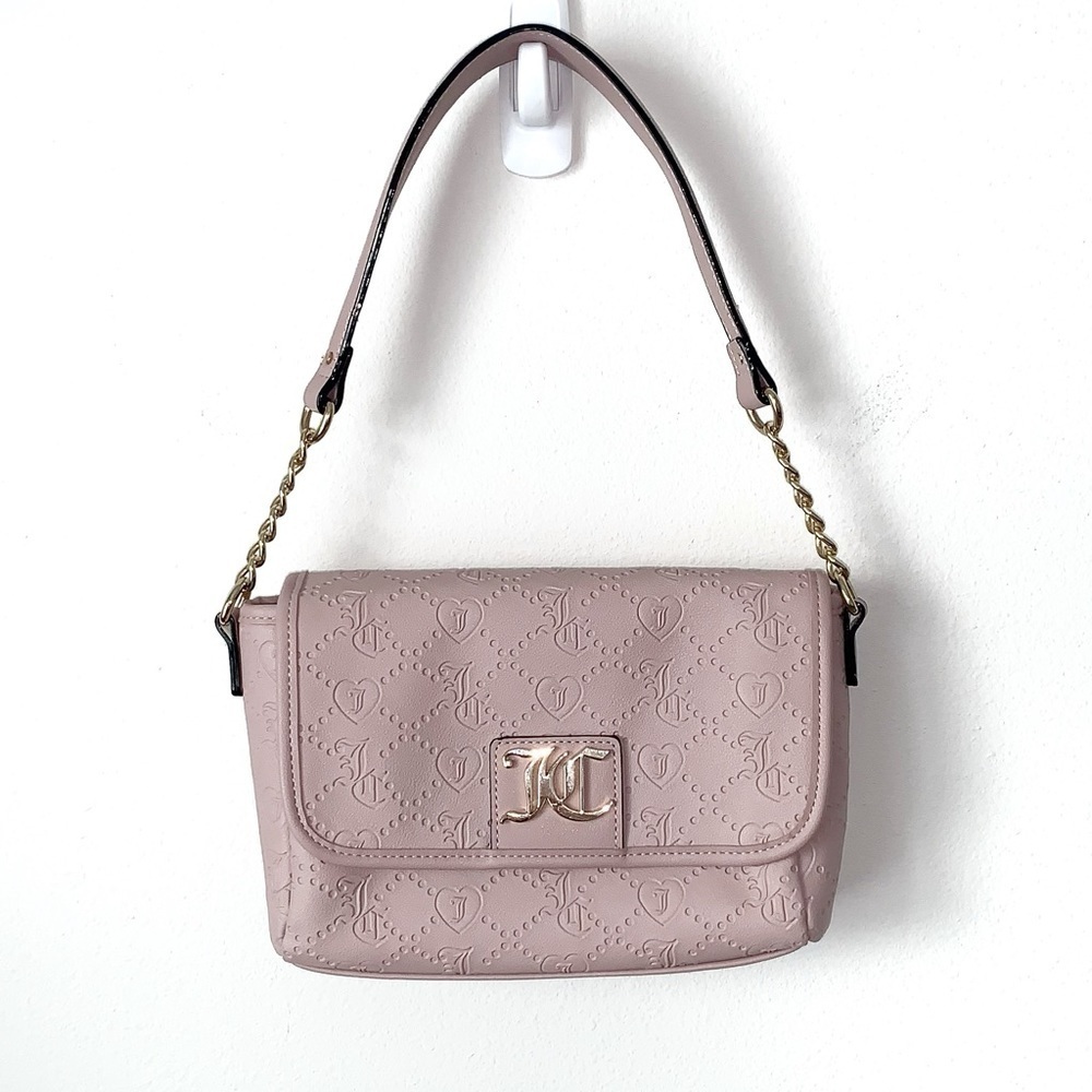 Juicy Couture Charm I'm Sure purse Blush Pink Goldtone logo NO crossbody strap